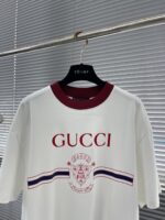 Gucci 微章標識短袖T恤｜撞色領口Firenze 1921印花｜男女同款一比一高仿精品