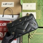 Gucci GG Marmont 443497 小號肩背包 天鵝絨雙G金色配件