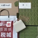 Gucci A貨Blondie鏈條包原廠皮白色互扣小巧斜挎腋下包復古時尚725219