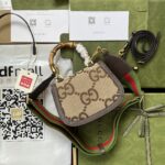 Gucci精品仿製Bamboo竹節包迷你款原廠皮雙肩帶設計高質感時尚686864