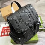 Gucci原單全黑超級雙G背包早秋系列多口袋雙肩包高質感625770