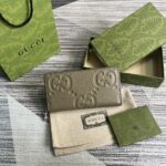 Gucci復刻版超級雙G全拉鏈錢包原廠皮多卡位日用小巧配飾739484