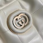 GucciA貨白色新款日常托特包休閒廓形鏈條包帶收納空間充足746210