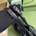 Gucci精品仿製黑色新款日常托特包鏈條包帶休閒廓形收納空間大746210