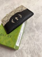 Gucci高仿男士小卡包GG Supreme帆布互扣雙G標識時尚配飾701425