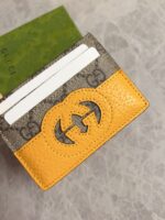 Gucci頂級原單男士小卡包GG Supreme帆布互扣雙G標識經典配飾701425