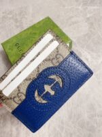Gucci復刻版男士小卡包GG Supreme帆布互扣雙G細節時尚配飾701425