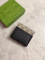 Gucci一比一男士短式錢包GG Supreme帆布互扣雙G標識經典配飾701420