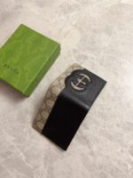 Gucci一比一男士短式錢包GG Supreme帆布互扣雙G標識經典配飾701420