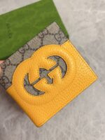 Gucci原單男士短式錢包GG Supreme帆布互扣雙G標識時尚配飾701420