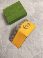 Gucci原單男士短式錢包GG Supreme帆布互扣雙G標識時尚配飾701420