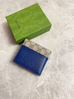 GucciA貨男士短式錢包GG Supreme帆布互扣雙G標識時尚配飾701420