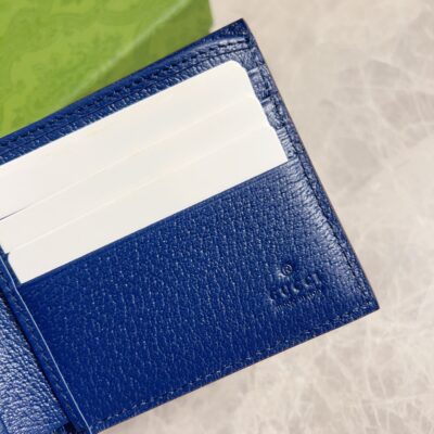 GucciA貨男士短式錢包GG Supreme帆布互扣雙G標識時尚配飾701420