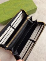 Gucci精品仿製男士長款錢包GG Supreme帆布互扣雙G時尚配飾