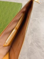 Gucci 精品仿製 男士手包 GG Supreme帆布 鏤空互扣式雙G細節 723320