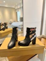Burberryy博柏利精品仿製格紋靴英倫高跟優雅經典
