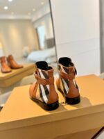 Burberry博柏利一比一格紋靴經典英倫復古知性款