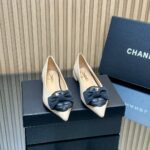 Chanel香奈兒高仿25SS山茶花單鞋 瑪麗珍方頭 平底舒適百搭
