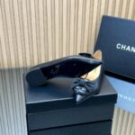 Chanel香奈兒高仿黑色25SS山茶花單鞋 瑪麗珍方頭 平底舒適百搭