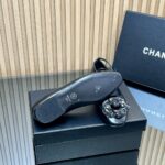 Chanel香奈兒高仿黑色25SS山茶花單鞋 瑪麗珍方頭 平底百搭舒適