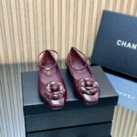 Chanel香奈兒高仿25SS山茶花單鞋 瑪麗珍方頭 平底舒適百搭