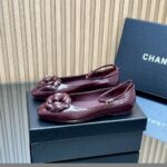Chanel香奈兒高仿25SS山茶花單鞋 瑪麗珍方頭 平底舒適百搭