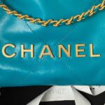 Chanel 高仿 Mini 22 手提包深藍迷你版2023春夏法式優雅AS3980