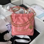 Chanel 高仿 Mini 22 手提包深粉迷你版2023春夏法式優雅AS3980