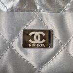 Chane1 高仿 Mini 22 手提包銀色迷你版2023春夏法式時尚AS3980