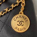 Chanel香奈兒高仿AS3980 mini22顆粒皮迷你包經典黑色鏈條