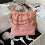Chanel香奈兒高仿 AS3980 mini22 顆粒皮迷你包 鏈條包