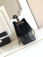 CHANEL香奈兒高仿經典拼色托特包黑金鏈條菱格紋法式優雅AS5634