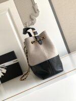 CHANEL香奈兒A貨經典拼色托特包黑金鏈條菱格紋時尚大方AS5634