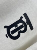 Burberry 白色微標刺繡棉質圓領寬鬆運動衫 男女同款