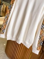 Burberry Vintage格紋拼接棉質寬鬆衛衣 白色 男女同款