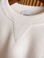 Burberry Vintage格紋拼接棉質寬鬆衛衣 白色 男女同款