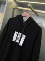 Burberry Prorsum黑色大標棉質運動連帽衛衣 男女同款