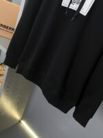 Burberry Prorsum黑色大標棉質運動連帽衛衣 男女同款