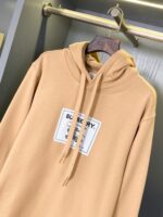 Burberry Prorsum卡其大標棉質運動連帽衛衣 男女同款