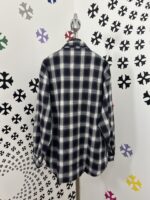 克羅心 真皮貼皮十字架格子襯衫 男士潮流休閒襯衣 定制面料 完美細節還原