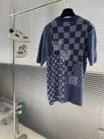 路易威登高仿25SS棉質短袖圓領衫 Damier Monogram拼接 精品復刻