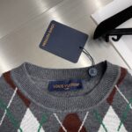 路易威登高仿25SS長袖圓領衫 Argyle Monogram刺繡 精品復刻