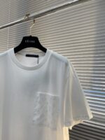 LV 高仿 白色 25SS MONOGRAM 錦綸嵌飾T恤 男女同款