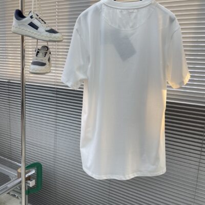 LV 高仿 白色 25SS MONOGRAM 錦綸嵌飾T恤 男女同款