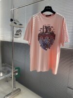 LV原單龍蝦刺繡圓領短袖夏季潮流男女同款法國奢華新品