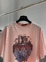 LV原單龍蝦刺繡圓領短袖夏季潮流男女同款法國奢華新品