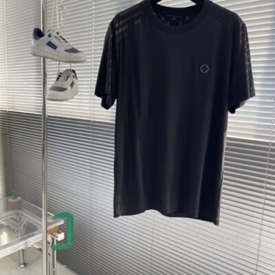 LV一比一黑色圓領短袖合身版型春夏潮流男女同款精品復刻