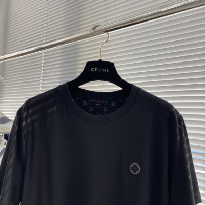 LV一比一黑色圓領短袖合身版型春夏潮流男女同款精品復刻