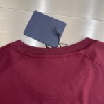 LV短袖T恤精品仿製2025復刻版棗紅色圓領男女同款舒適耐穿品質保障