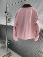 LV高仿櫻花色工裝束腰夾克潮流百搭春秋男女同款精品復刻
